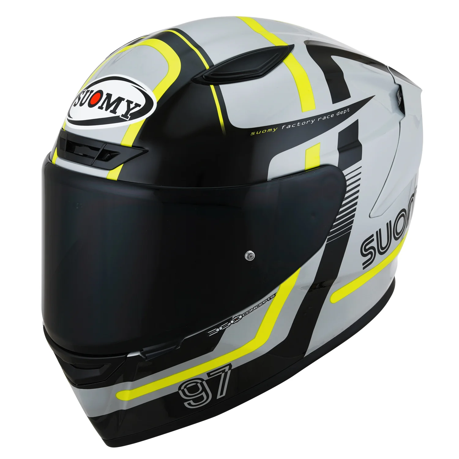Suomy Track-1 Helmet - 97 Grey/Yellow