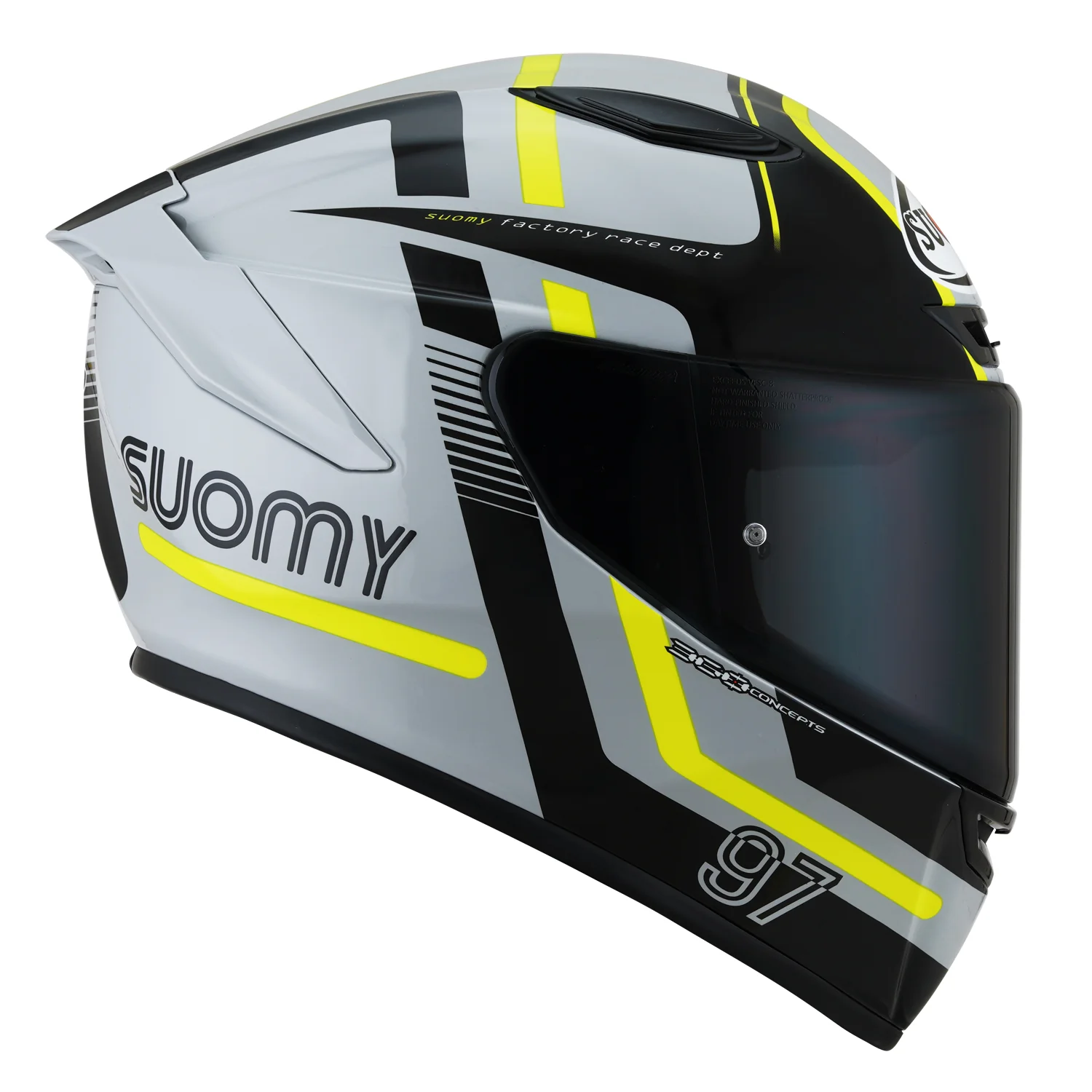 Suomy Track-1 Helmet - 97 Grey/Yellow