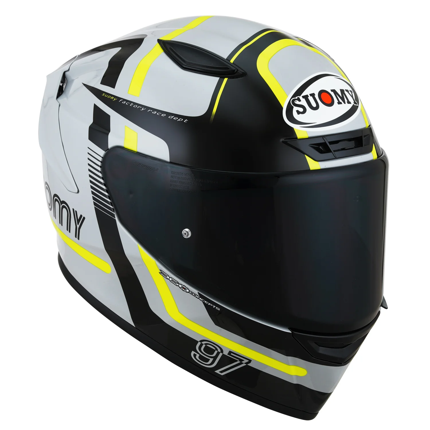 Suomy Track-1 Helmet - 97 Grey/Yellow