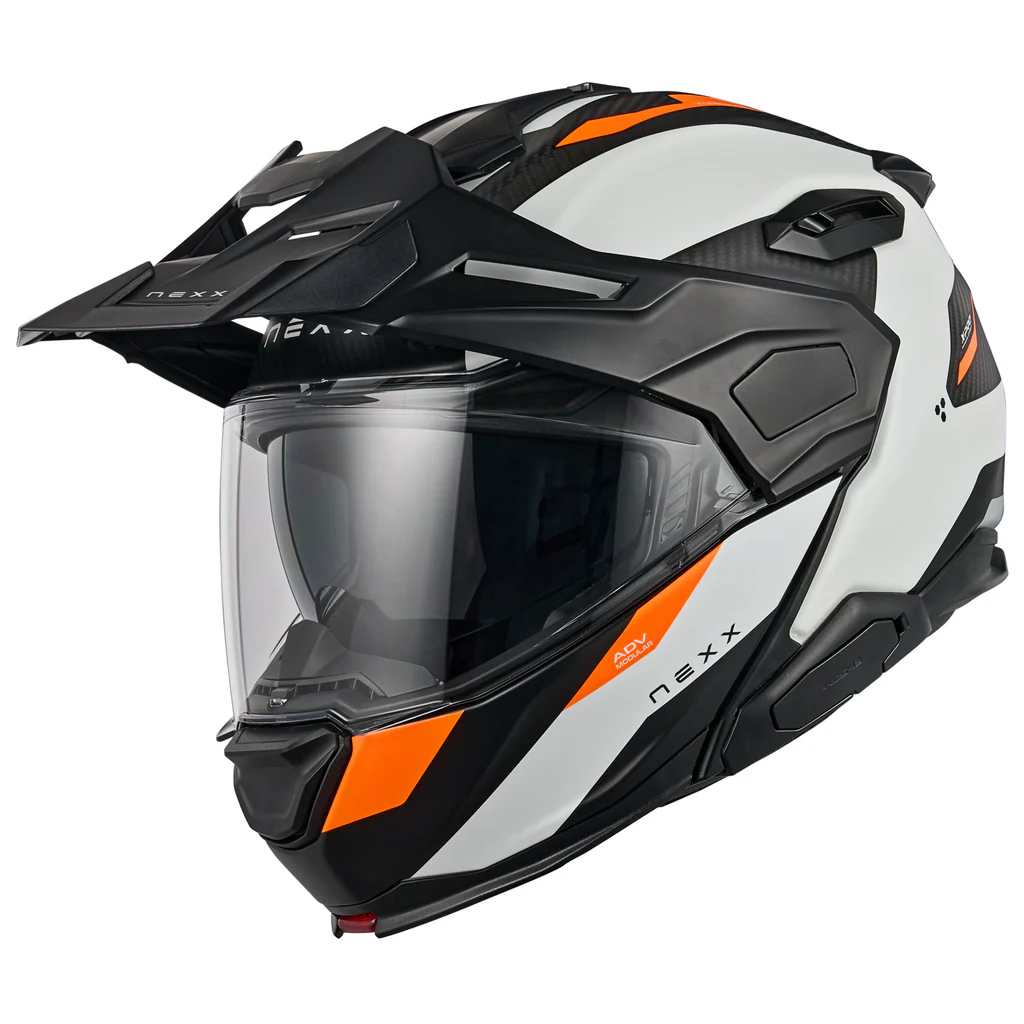 Nexx X.Lifecountry Terra Carbon Modular Helmet - Matte White/Orange