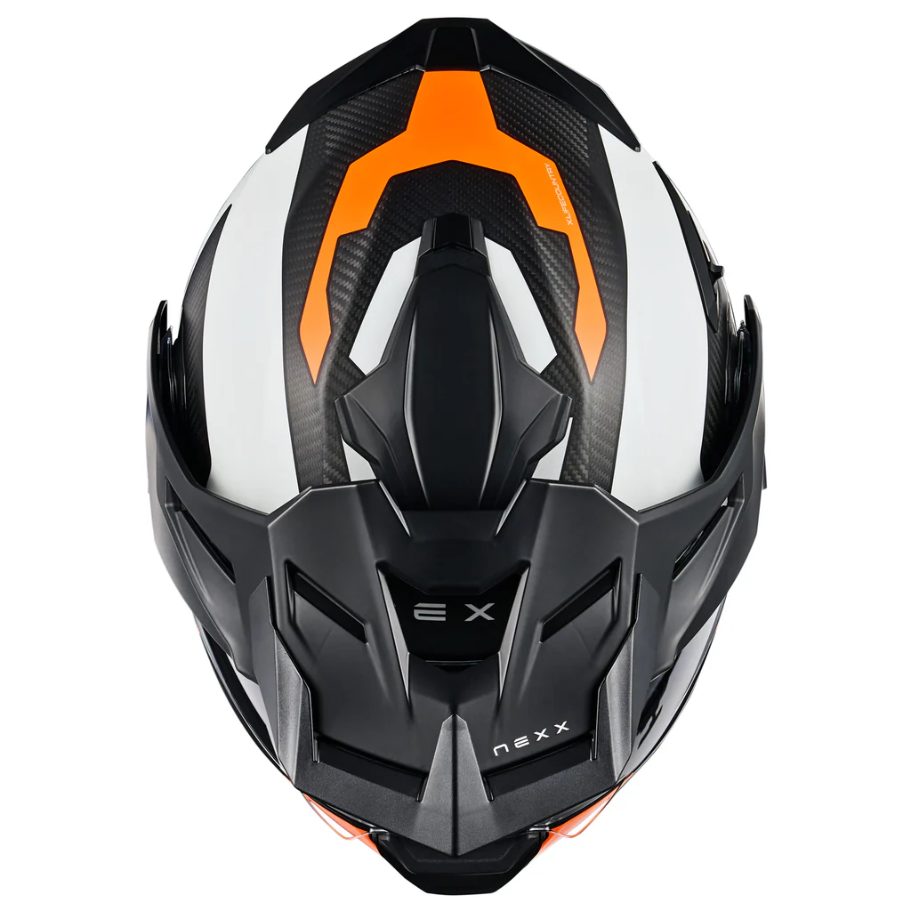 Nexx X.Lifecountry Terra Carbon Modular Helmet - Matte White/Orange