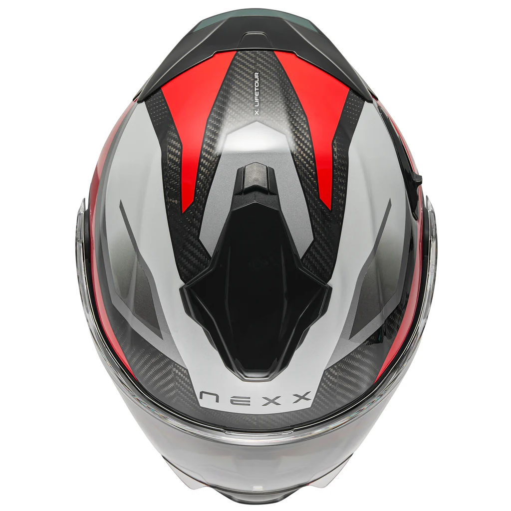Nexx X.Lifetour Pro Mile Carbon Modular Helmet - White/Red