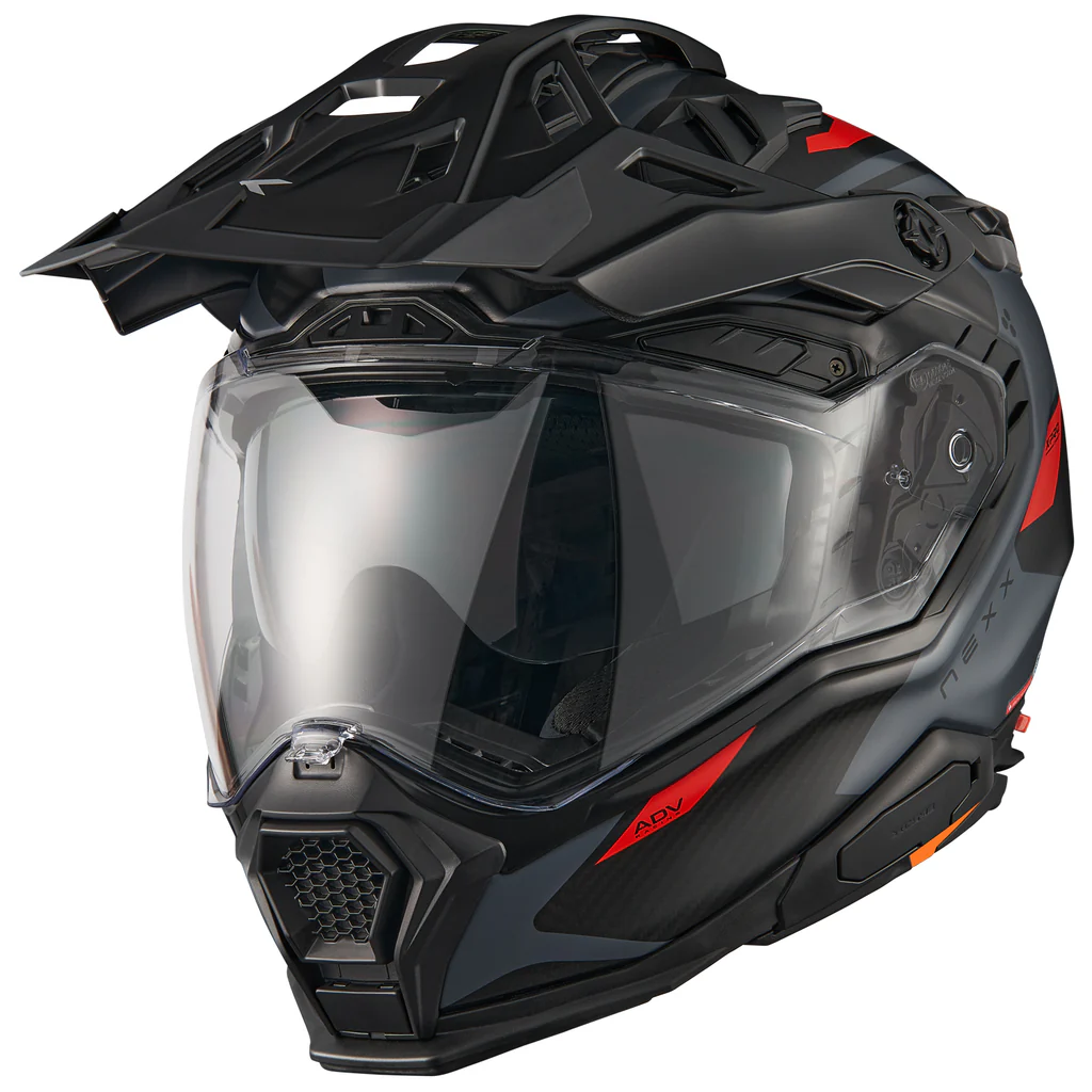 Nexx X.WED3 Keyo Carbon Helmet - Matte Grey/Red