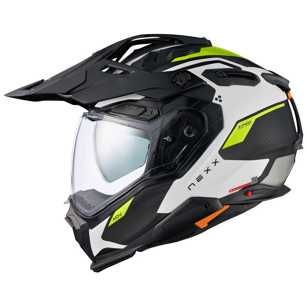 Nexx X.WED3 Keyo Carbon Helmet - Matte White/Neon Green