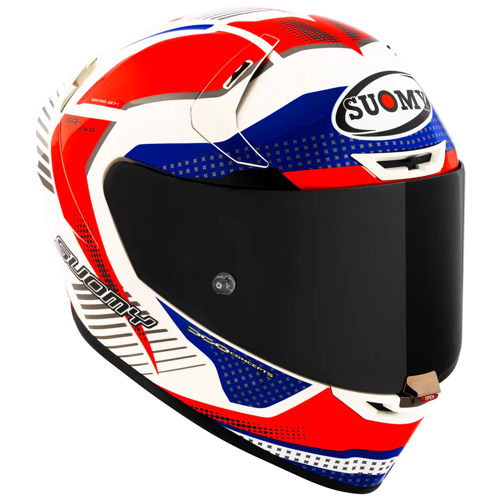 Suomy SR-GP EVO Airspeed Helmet, Red/Blue