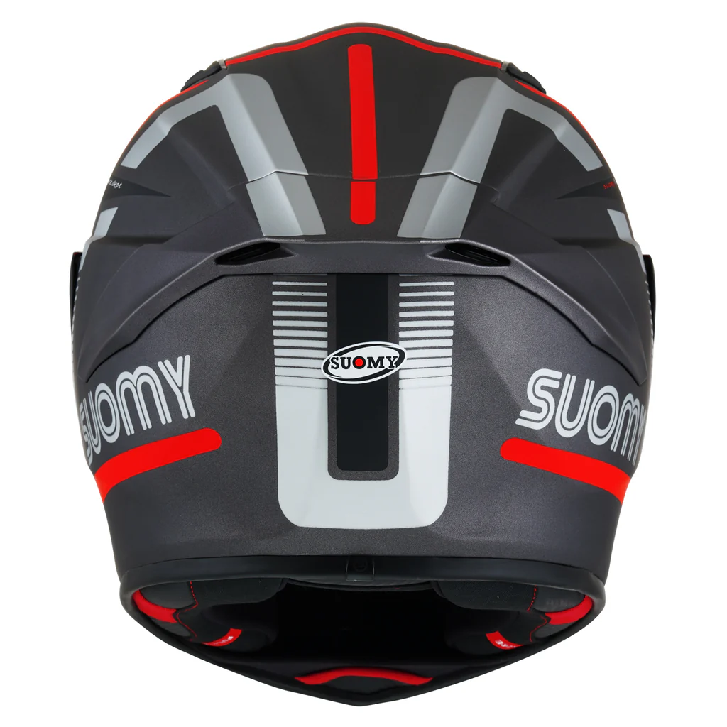Suomy Track-1 Helmet - 97 Gunmetal/Red