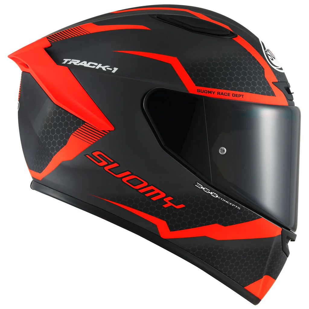 Suomy Track-1 Helmet Reaction Matte Anthracite Red