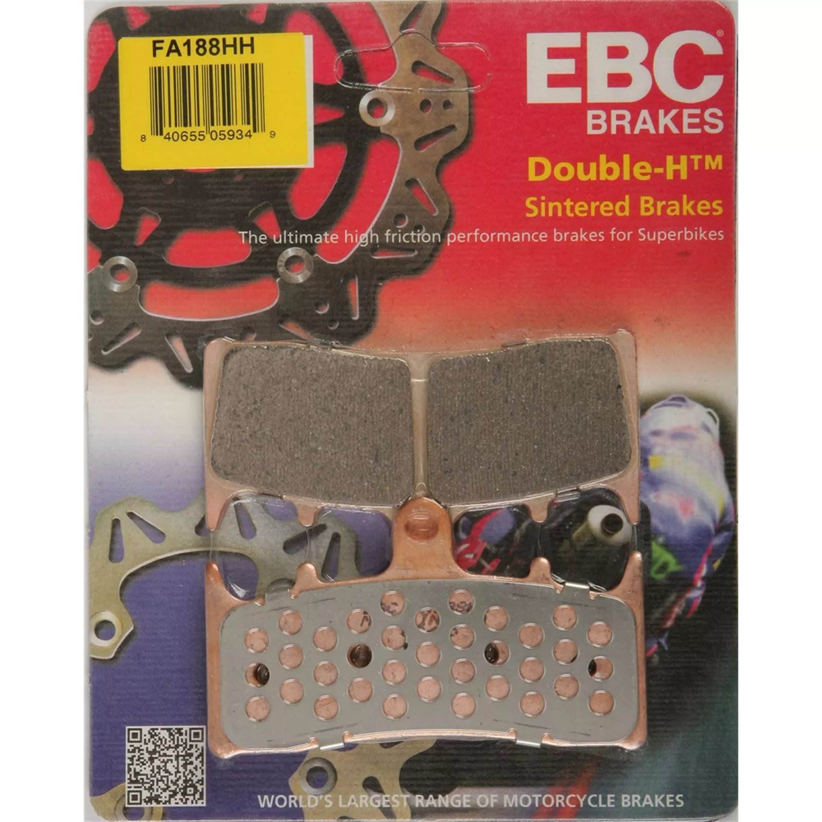 EBC Front Brake Pads, Sintered Metal - FA188HH